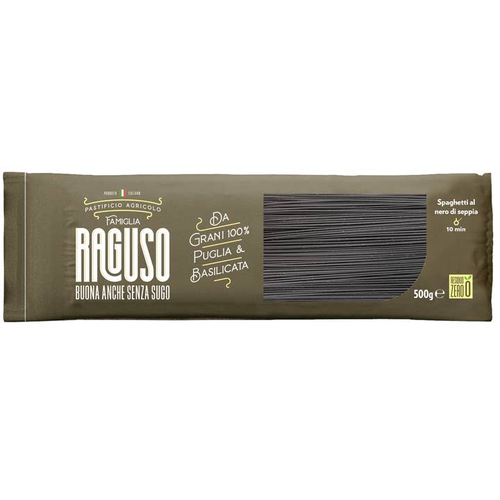 SPAGHETTI À L'ENCRE DE SEICHE - Bon Même Sans Sauce pour la vente par PASTA FAMIGLIA RAGUSO