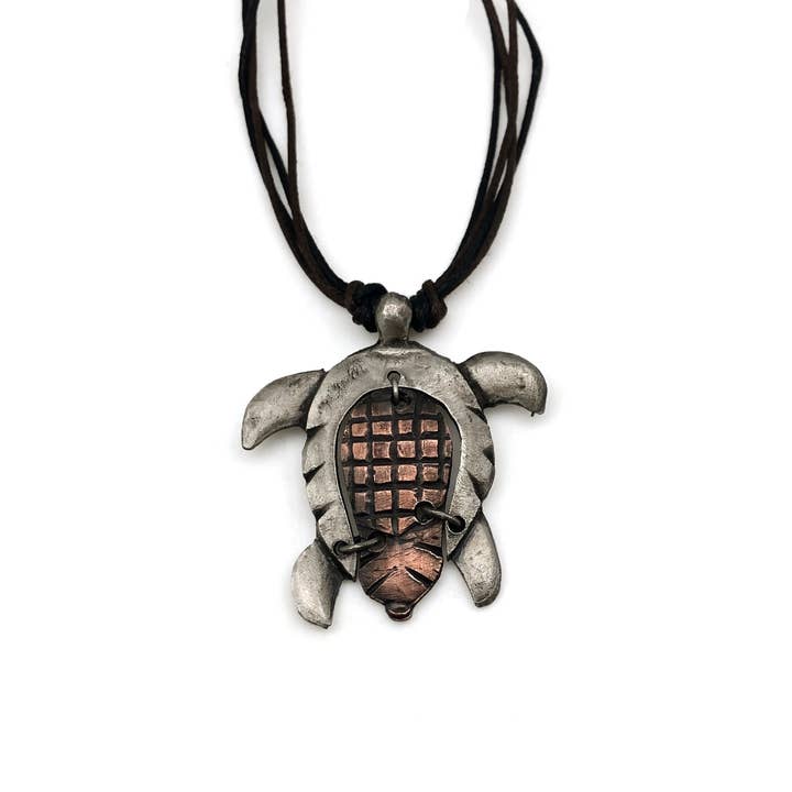 Anju Jewelry - Wholesale Pendant/Charm Necklace - Pewter Necklace - Tortoise