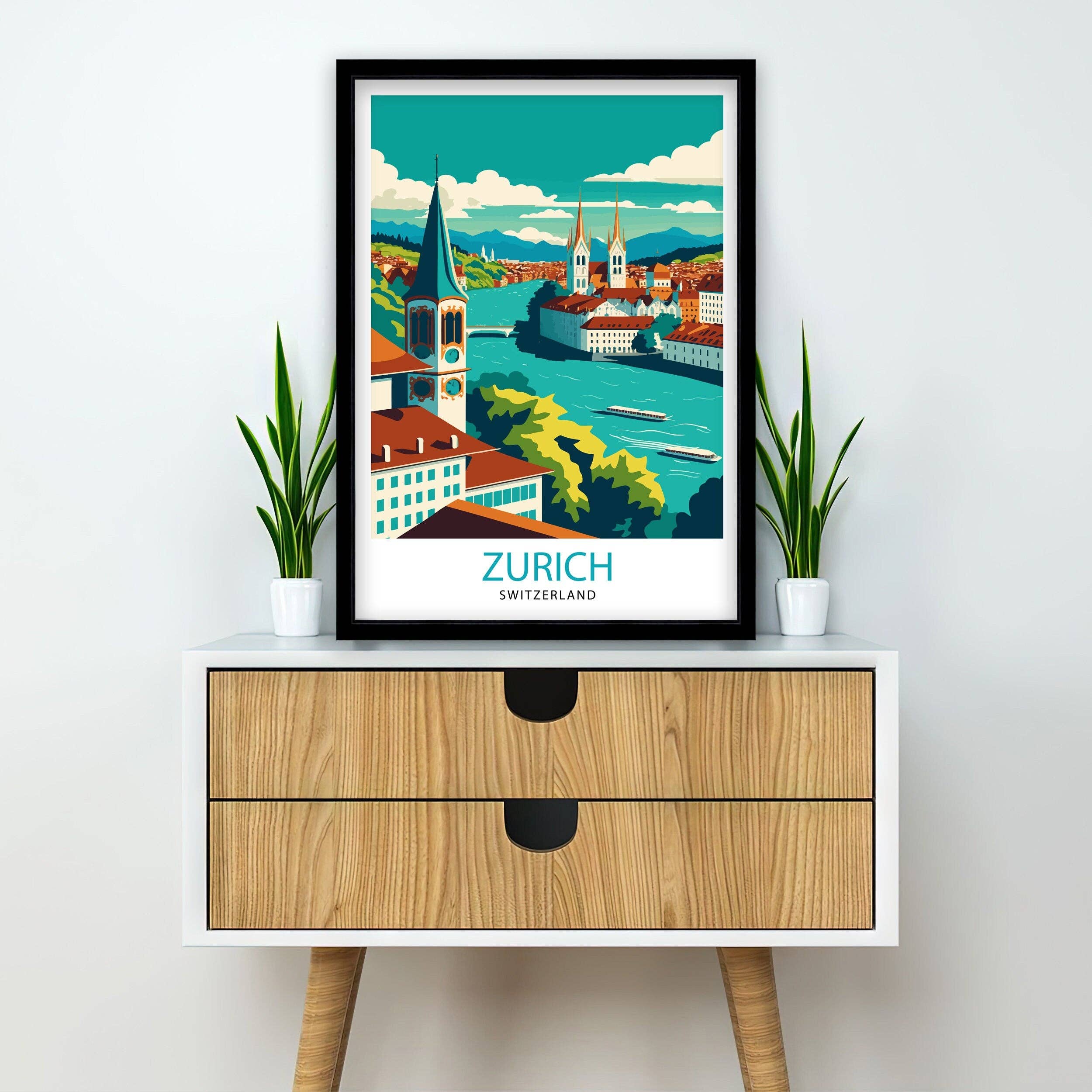 InkNPrintz – wholesale Poster – Zurich Switzerland Travel Poster Zurich5