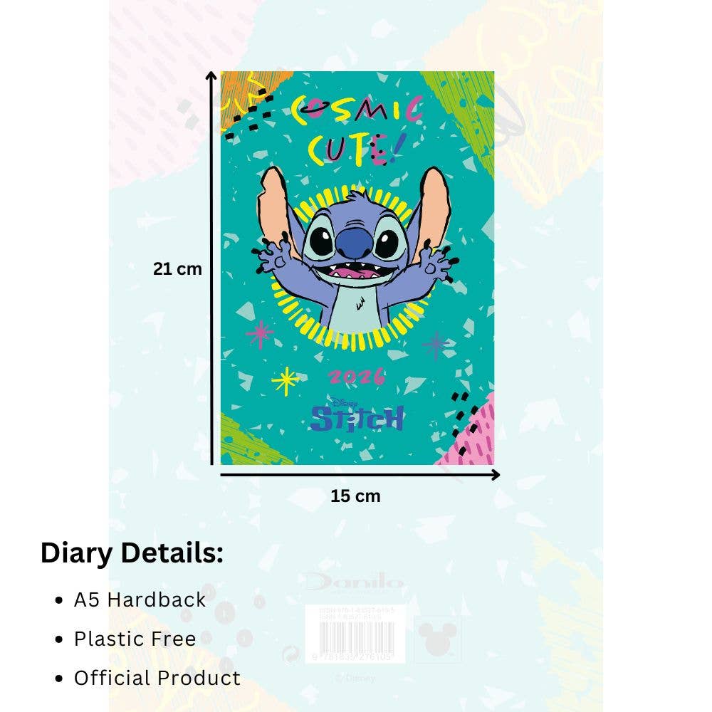 Danilo Promotions Ltd – wholesale Journal/diary – DISNEY STITCH 2026 A5 DIARY3