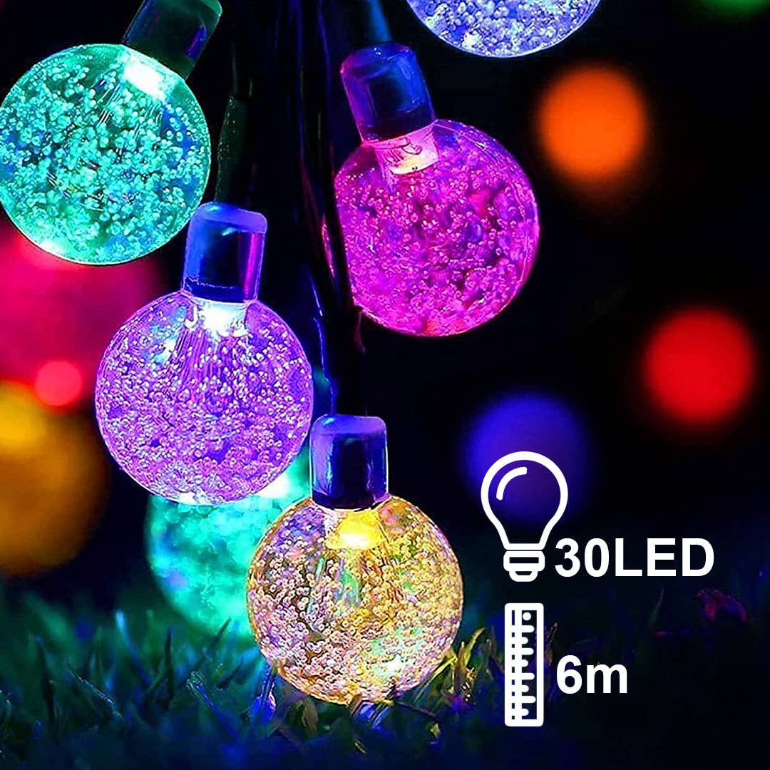 Mtistanbul LTD – wholesale String lights – RGB Solar Garden Lights, Waterproof Crystal Ball Strings5