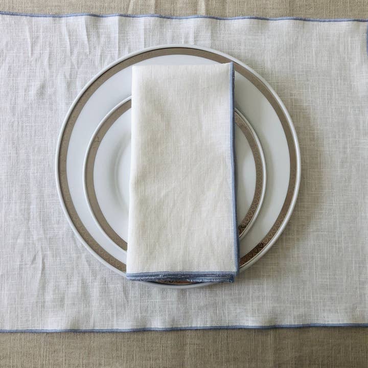Belle Linen - Wholesale Dinner & Cloth Napkin - Blank Ivory Linen Napkins for Embroidery and Table Decor9