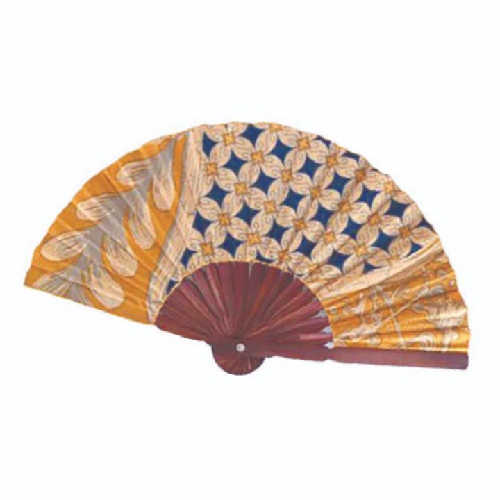 Batik Fan Assorted Colours and Designs 28cm for wholesale by Shared Earth