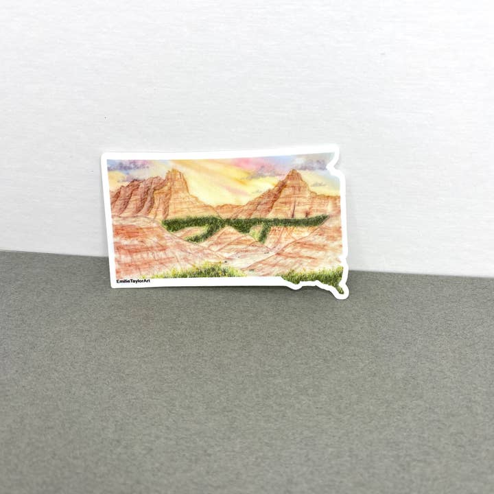 Autocolante Dakota do Sul | Souvenir do Parque Nacional Badlands por atacado de Emilie Taylor