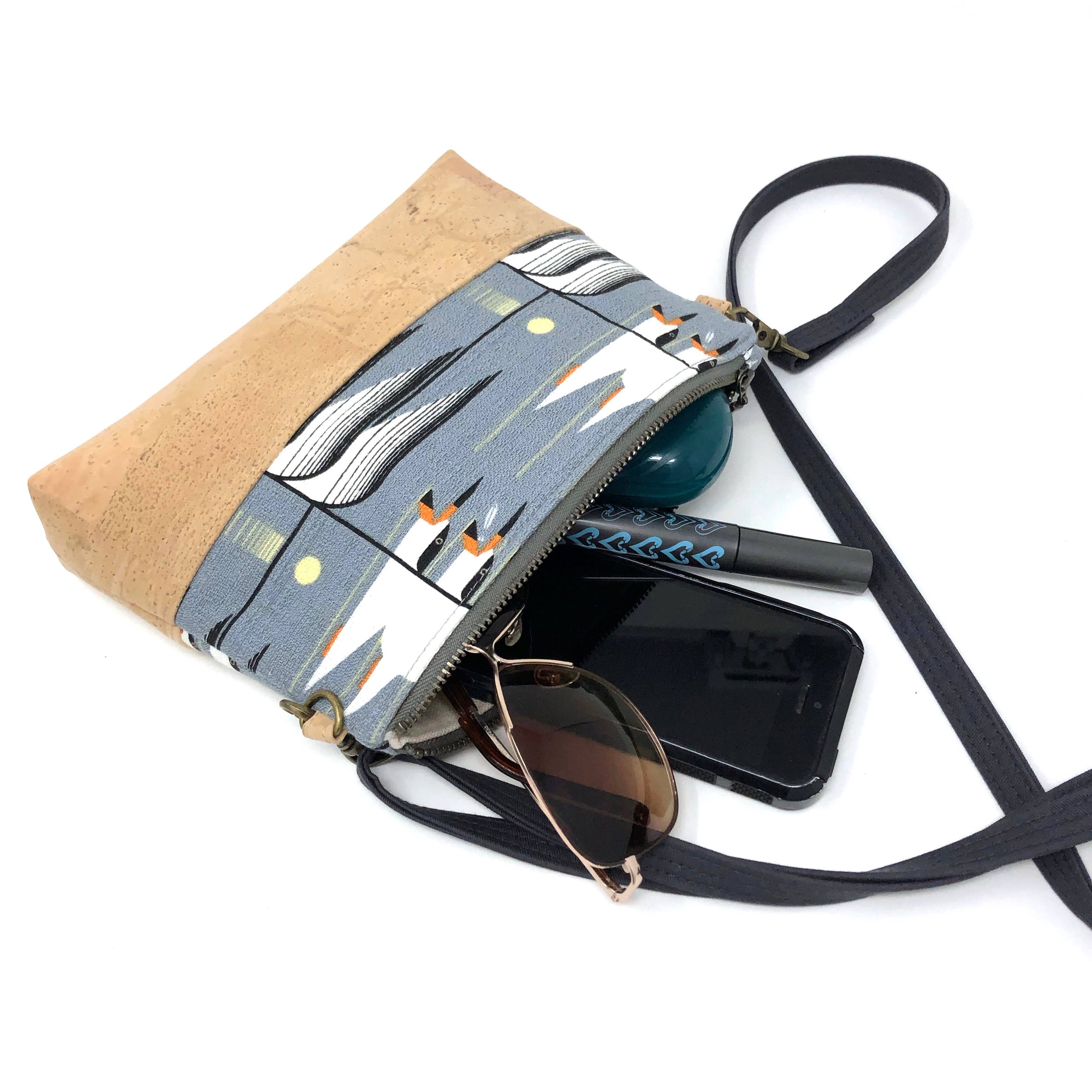 mmb by hand - Wholesale Crossbody Bag - Women's - Organic and Cork Mini Crossbody - Charley Harper Prints9