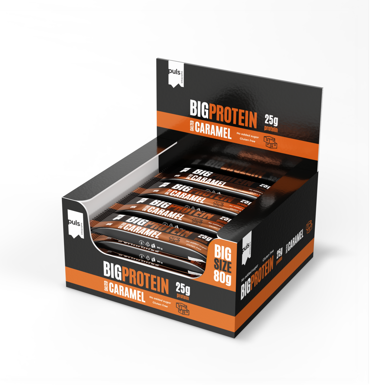 Puls Nutrition - Wholesale Snack Bar - BIG PROTEIN Salted Caramel 80 g2