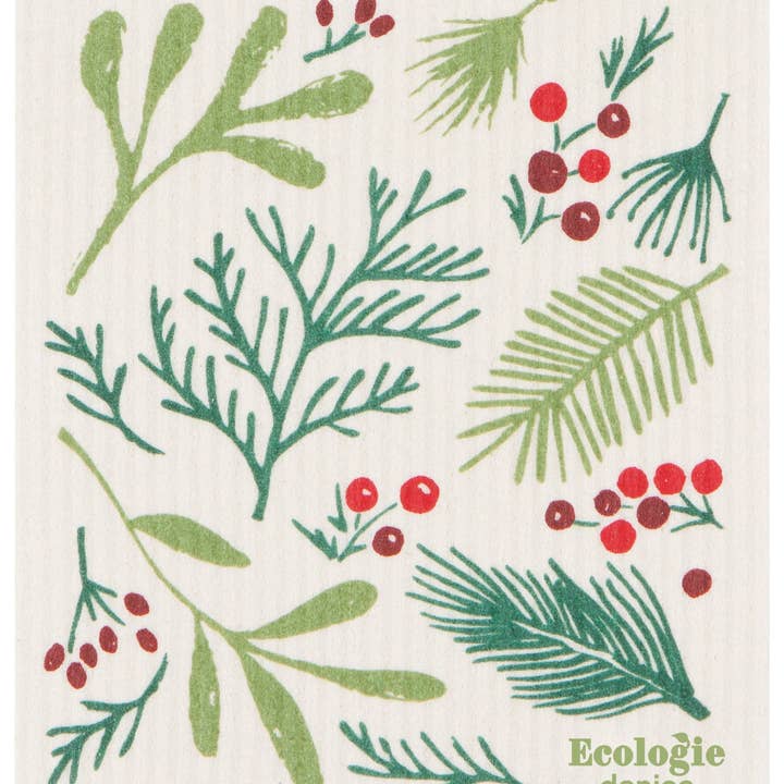 Bough and Berry Swedish Dishcloth for wholesale by Ecologie