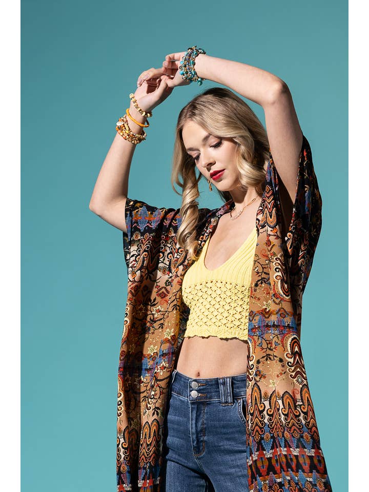 Annecy Fringe Kimono for wholesale on Faire2