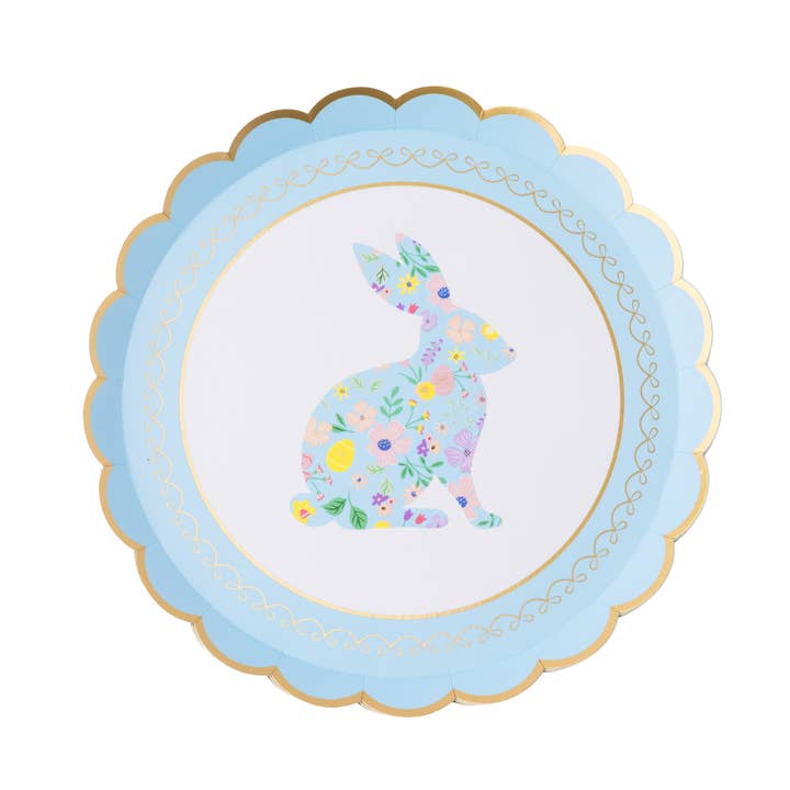 EASTER BUNNY PASTEL FLORAL SMALL PLATES for wholesale by Bonjour Fête