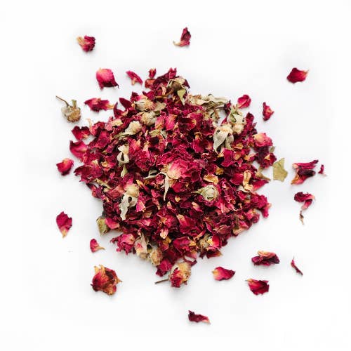 NorthWood Distributing - Wholesale Dried/Pressed Flowers - Red Rose Buds & Petals - Dried Botanicals for Crafting