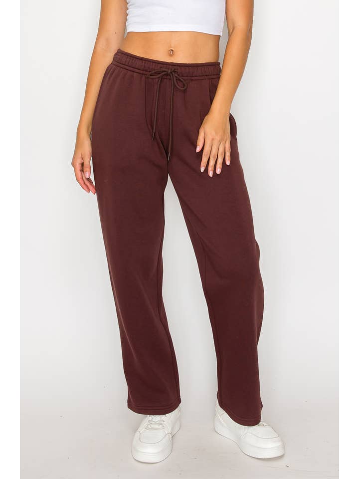 Color 5 – Großhandel Lounge-Trainingshose/-Jogginghose – Damen – Fleecegefütterte, gerade geschnittene, einfarbige Jogginghose mit Tasche11