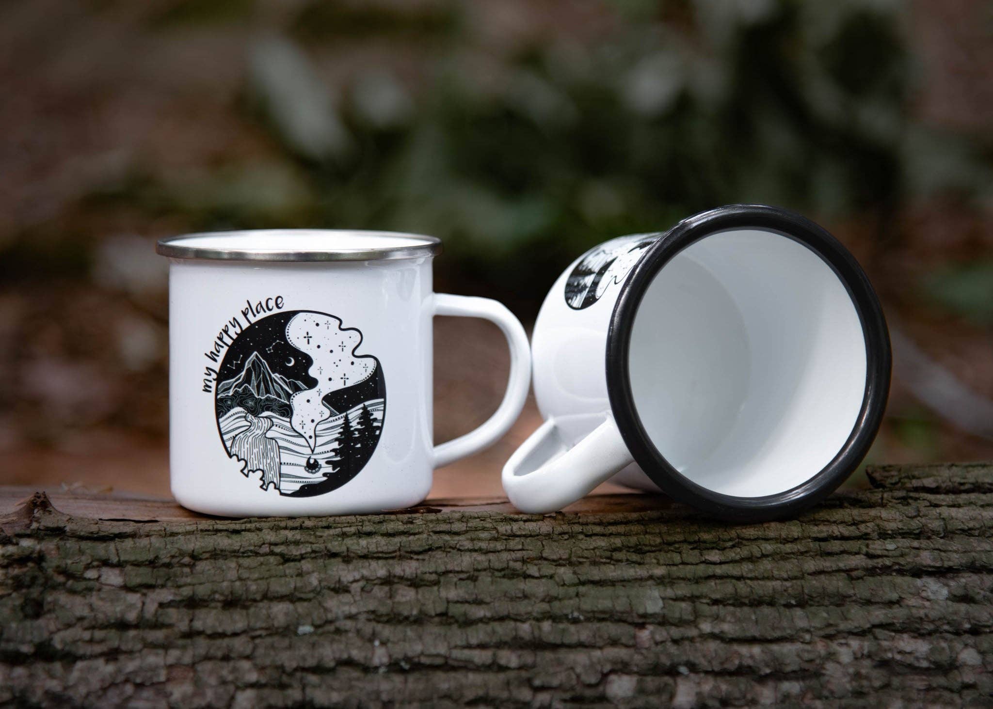 Mountain Mornings - Wholesale Coffee Mug - My Happy Place, Camping Mug2