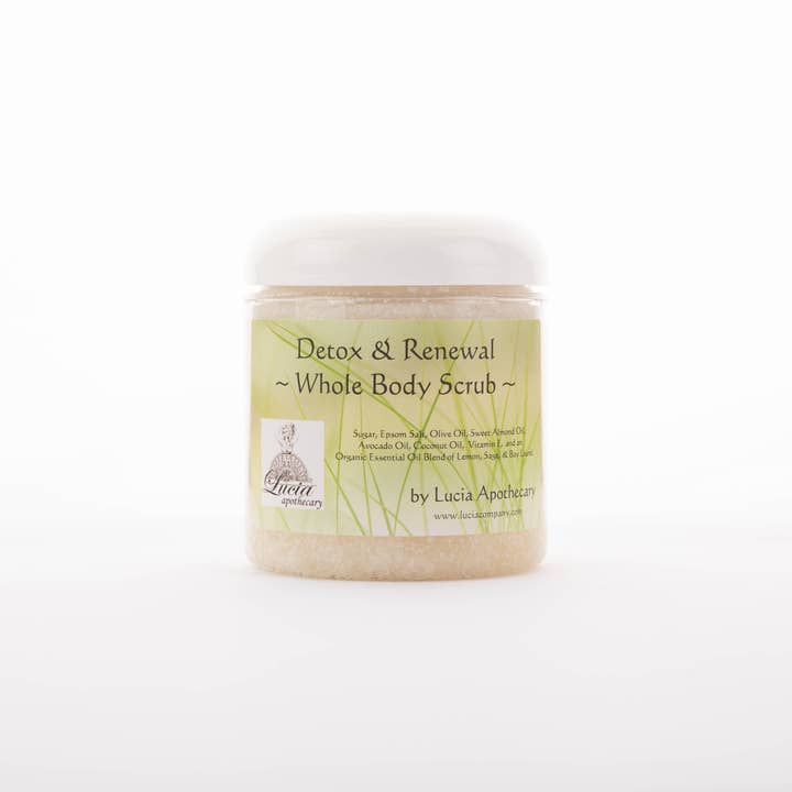 Detox & Renewal Sugar/Salt Scrub for wholesale by Lucia Apothecary, LLC