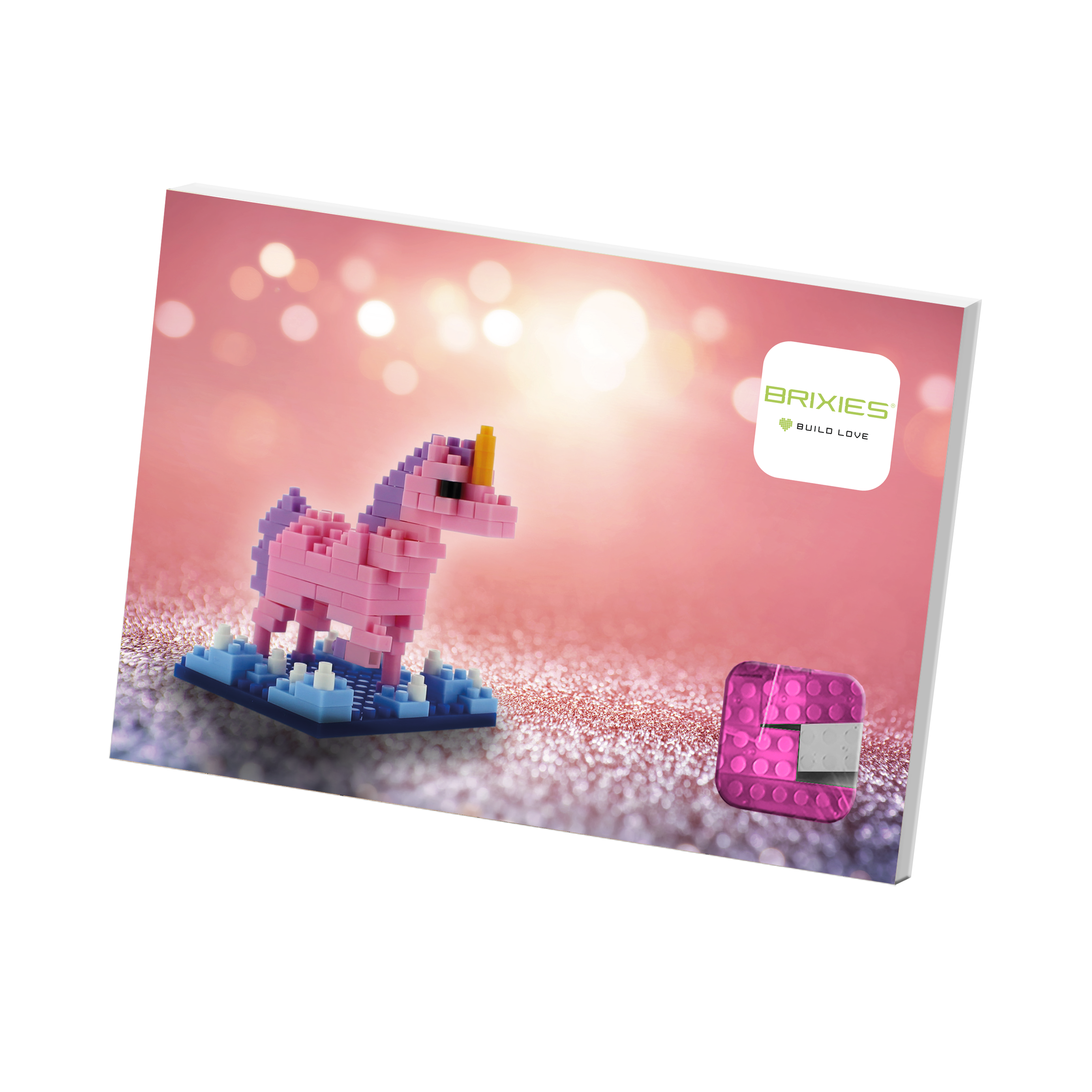 Brixies - Wholesale Build-a-Toy - Kids - BRIXIES unicorn postcard1