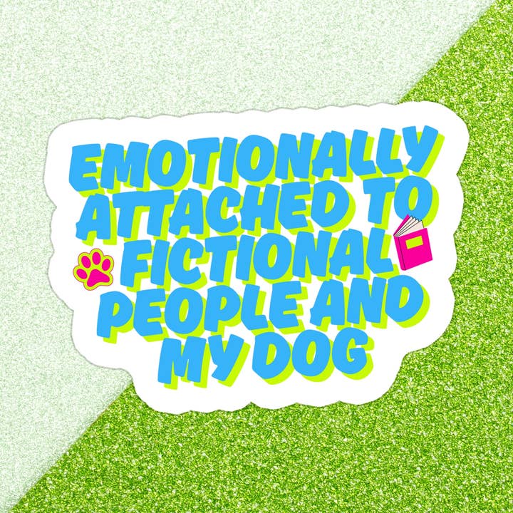 Book Bookish Books Cat Dog Funny Waterproof Vinyl Sticker for wholesale by Stickers+ X Ashley Bexar