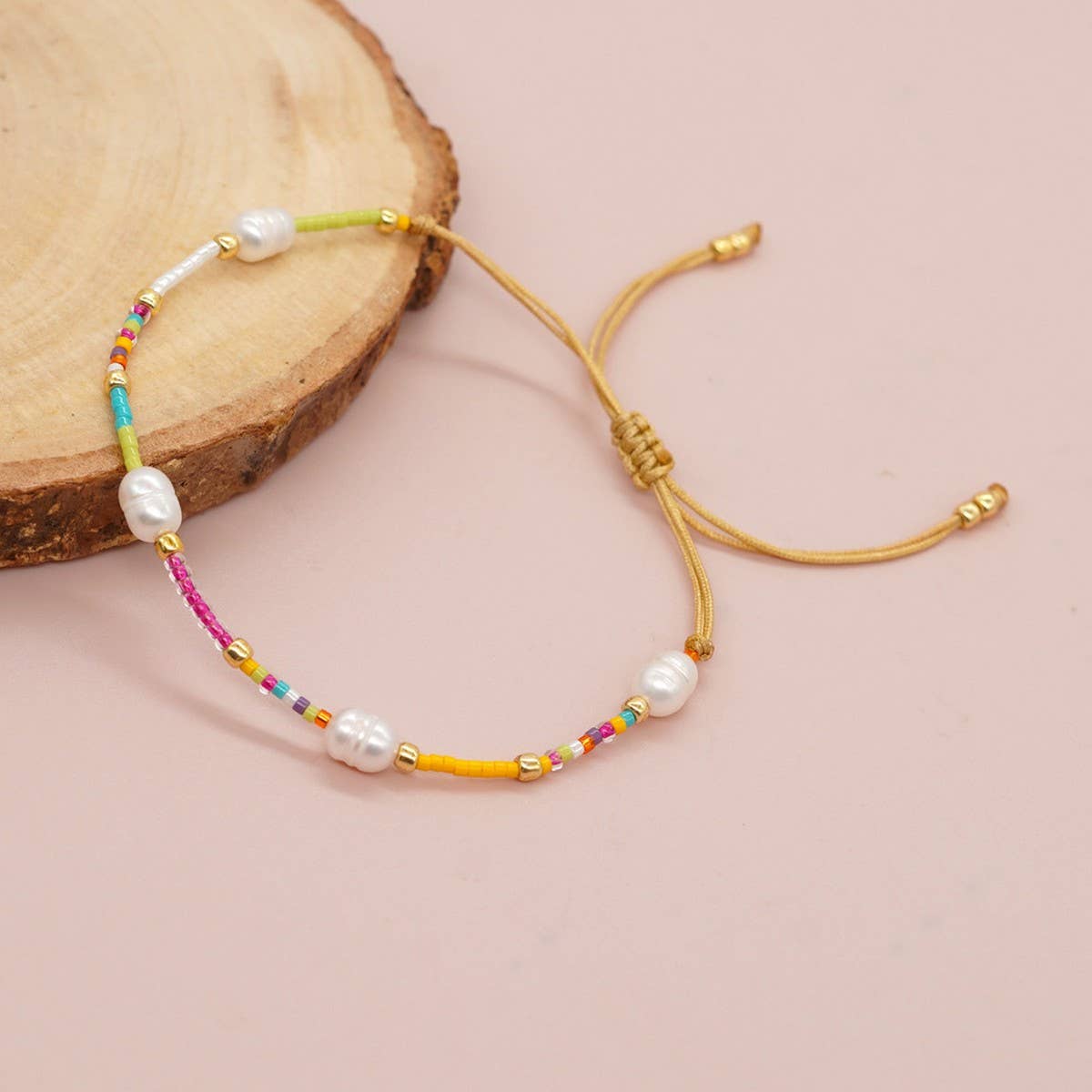 TYPE  PEARL BRACELET COLORFUL RICE BEAD BRACELET_CWMM3809 for wholesale on Faire1