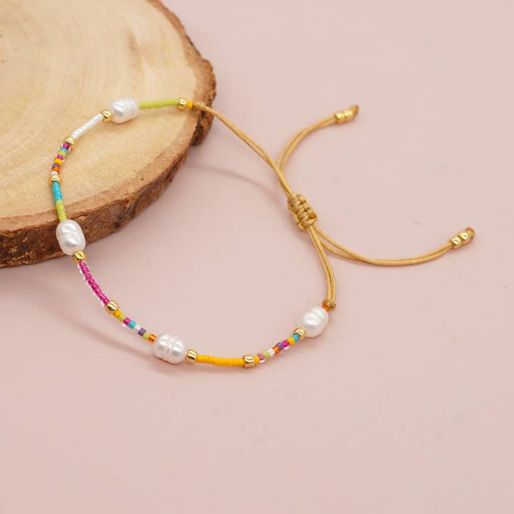 TYPE PEARL BRACELET COLORFUL RICE BEAD BRACELET_CWMM3809 for wholesale on Faire1