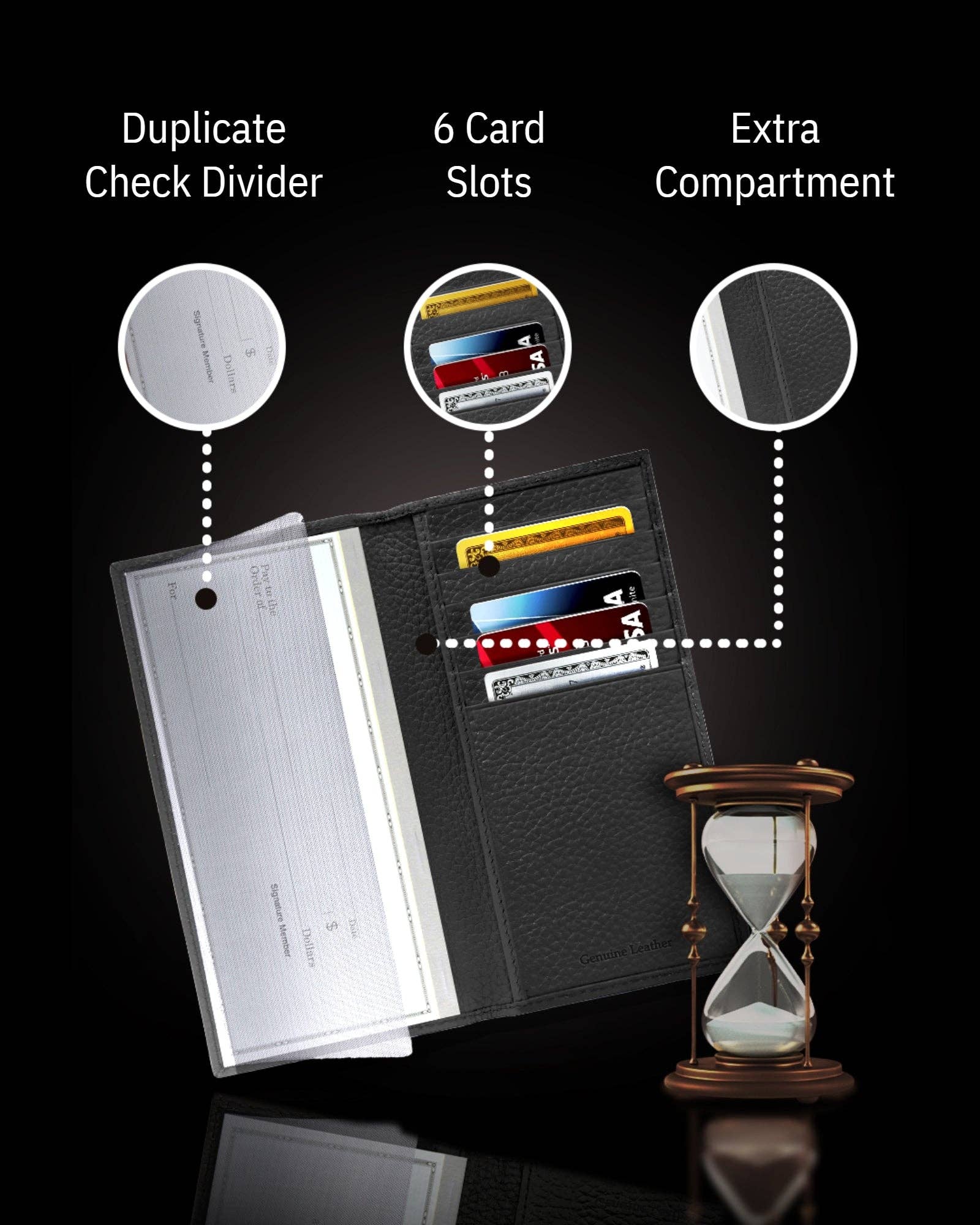 Access Denied Accessories - Wholesale Wallet - Unisex - Genuine Leather Checkbook Cover For Women &Men RFID Blocking16