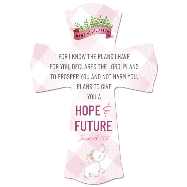 For I Know The Plans Wall Cross – Christian Baby Gift for wholesale by LifeSong Milestones