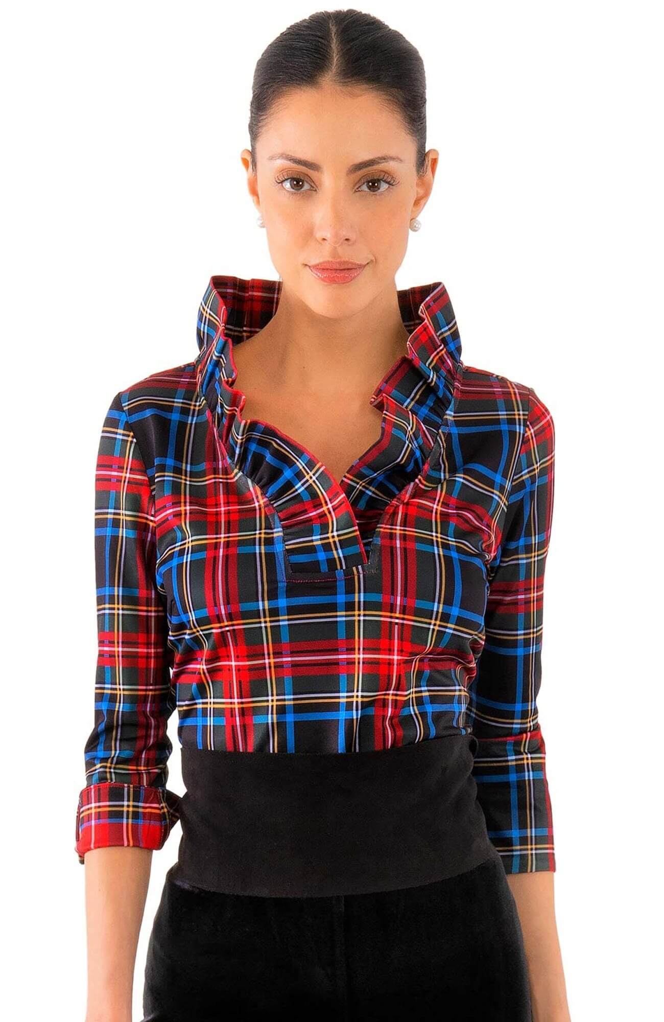 Gretchen Scott LLC - Wholesale Blouse - Women's - Ruffneck Top - Duke of York12