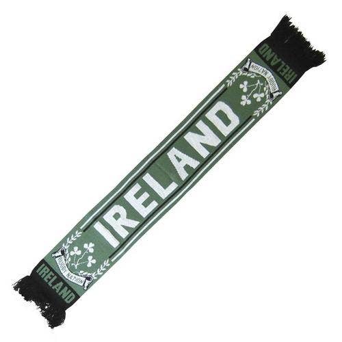 Ireland Rugby Supporters Scarf - Green, Black & White for wholesale by Dublin Gift Company