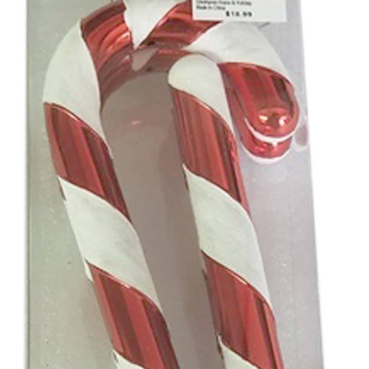 10" Candy Cane Ornaments 4 Pack for wholesale by Winterland Inc.