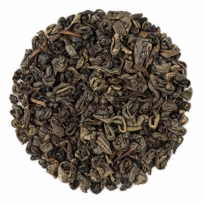 Poudre à canon, Thé en feuilles en boîte, 70g pour la vente par Shanti Tea