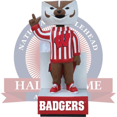Bucky Badger Wisconsin Badgers Mascot Fight Song Bobblehead for wholesale by National Bobblehead Hall of Fame and Museum