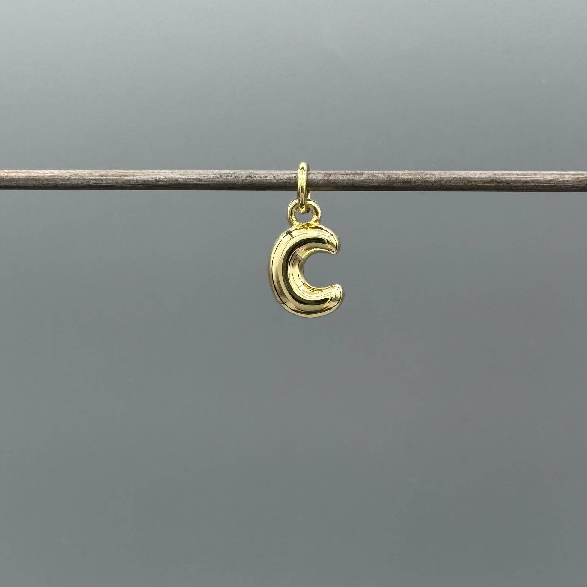 Something Silver - Wholesale Individual Charm/Pendant - Perfect Balloon Bubble Letter Initial Charm27