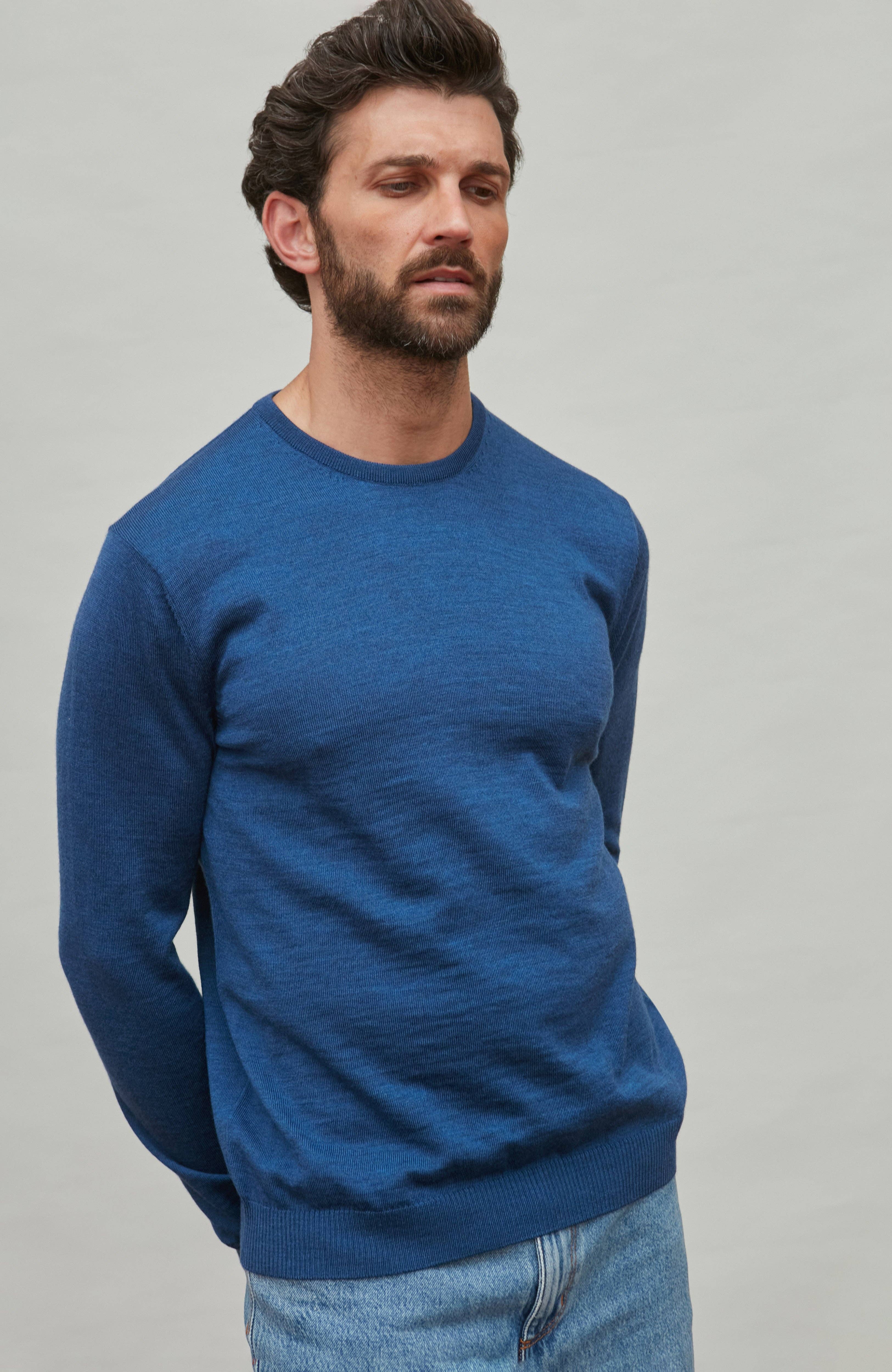 Paul James Knitwear – wholesale Knitted jumper – Men′s – Mens Extra Fine Merino Wool Crew Neck Jumper32