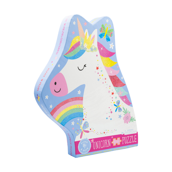 Floss and Rock - UK/EU – wholesale Puzzle – Child – Rainbow Unicorn 40pc "Unicorn" Shaped Jigsaw with Shaped Box2
