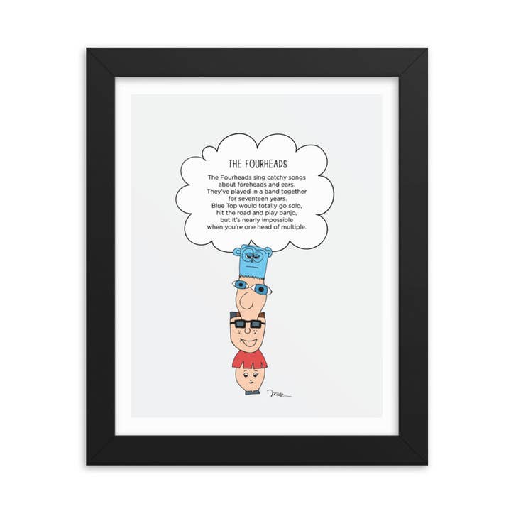 Fourheads Print for wholesale by The MoMeMans