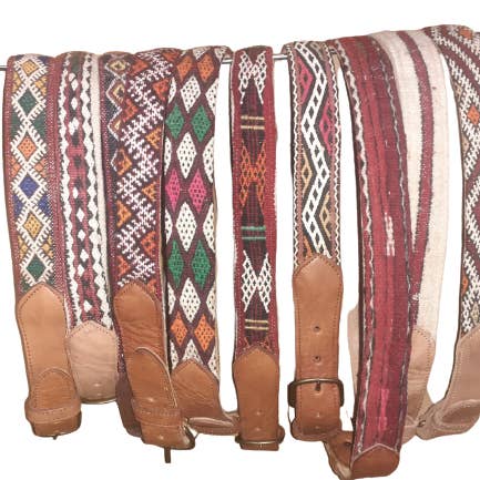 Hecho a mano - Wholesale Belt - Unisex - Leather belt with Kilim3