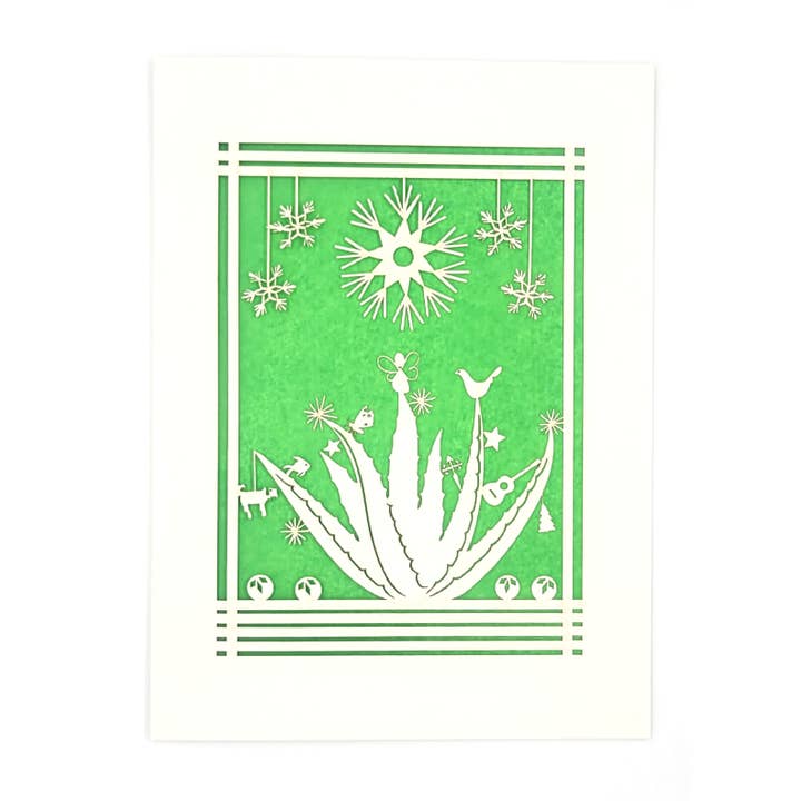 two hermanas - Wholesale Christmas Card - Agave Holiday Card - a fun twist on the Holidays - laser cut1