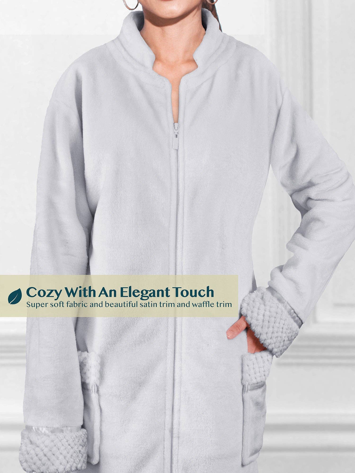 Pavilia - Wholesale Robe - Women's - Women's Housecoat Zipper Robe26