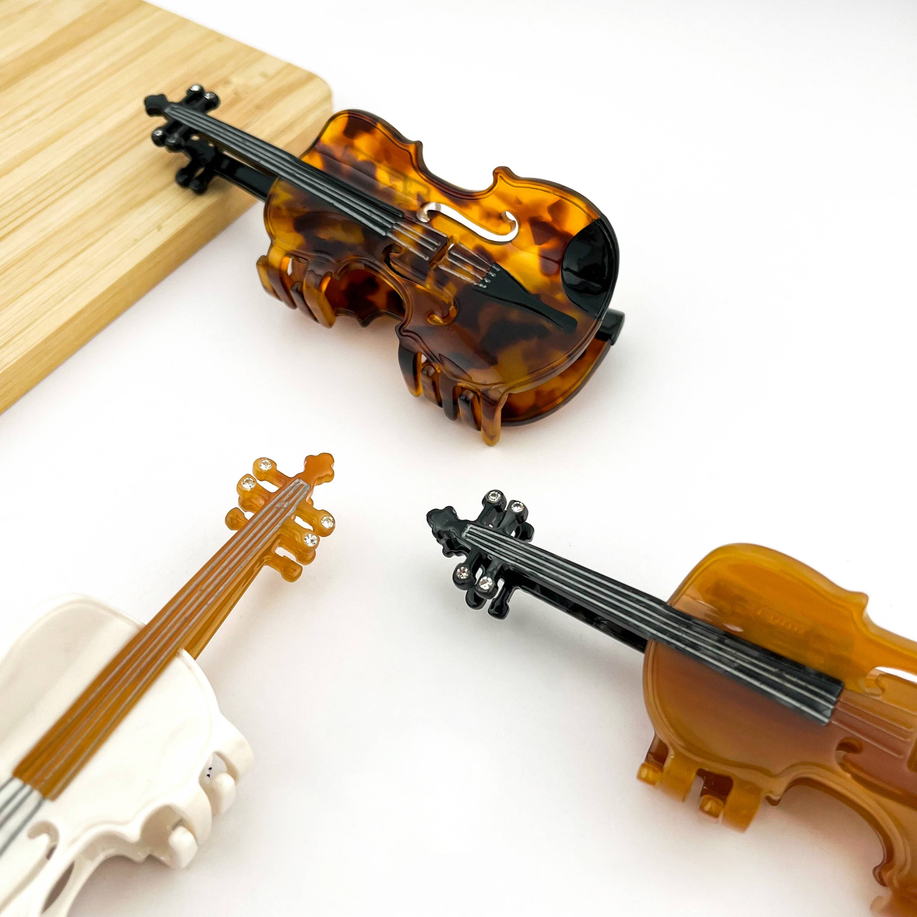 TheDivaSoap - Wholesale Hair clip – Women’s - Violin Claw Clip, Elegant Musical Instrument Hair Clip7
