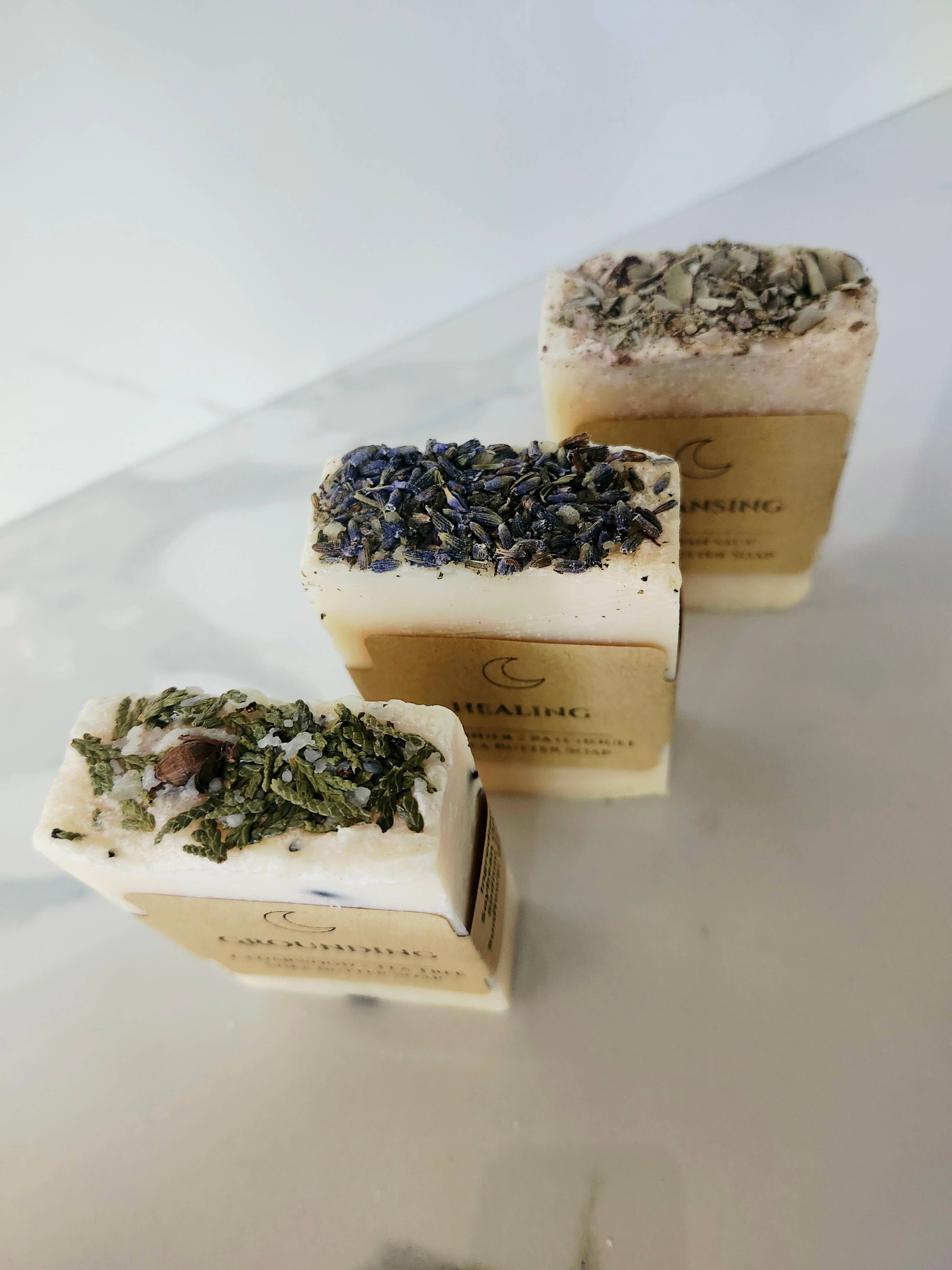 Three Witches Tea Shop - Wholesale Bar Soap - Lavender + Patchouli Organic Shea Butter Healing Soap3