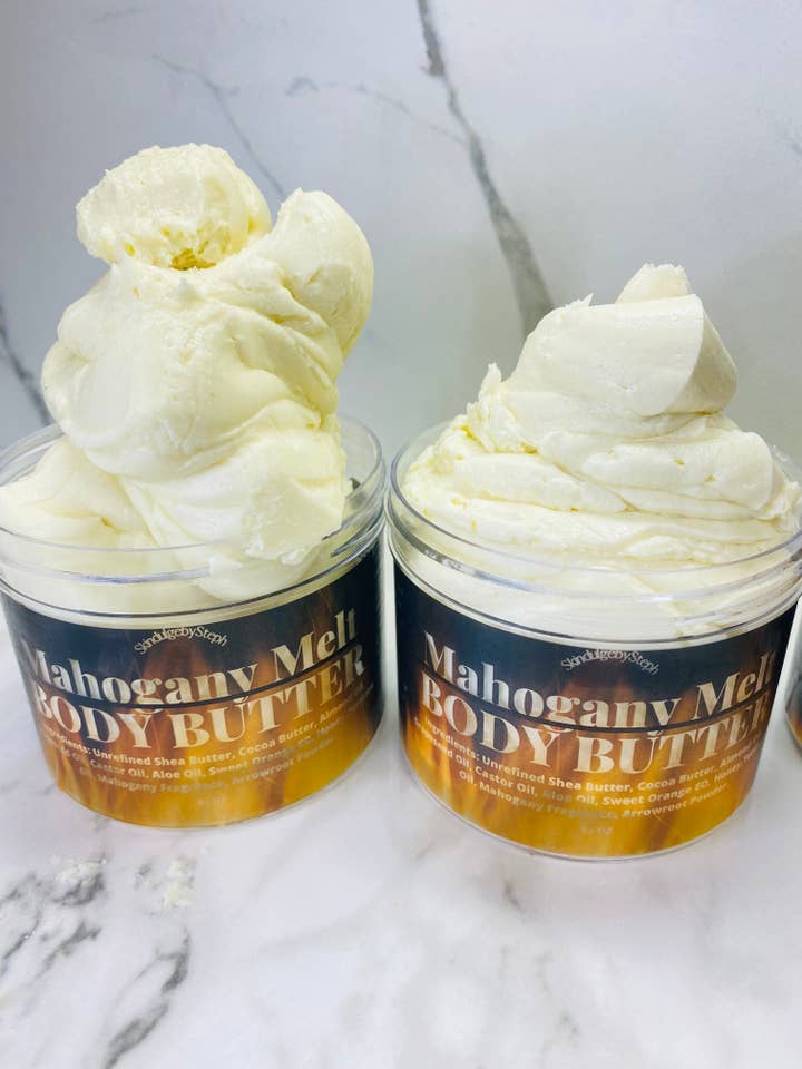 Manteiga corporal derretida de mogno por atacado de SkindulgebySteph