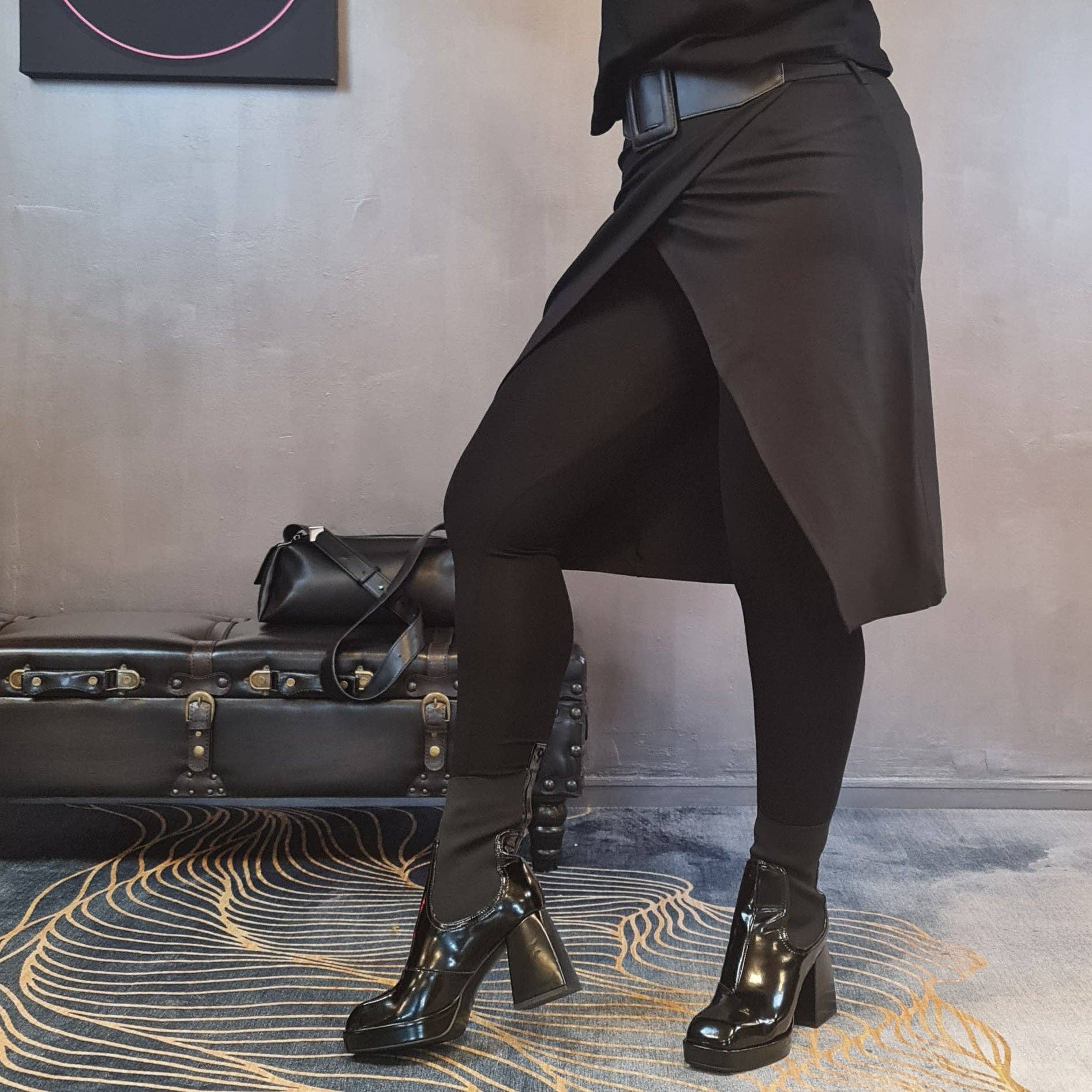 Simple Moderne - Wholesale Rok - Dames - Simple Moderne vintage punk legging met halve rok3