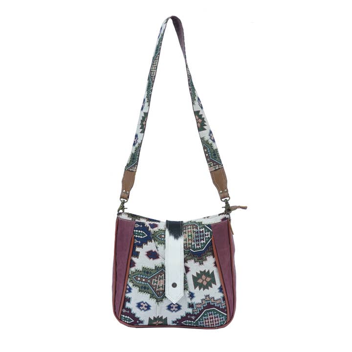 Hurde schoudertas van canvas en leer voor dames voor wholesale door Hopofly Bags