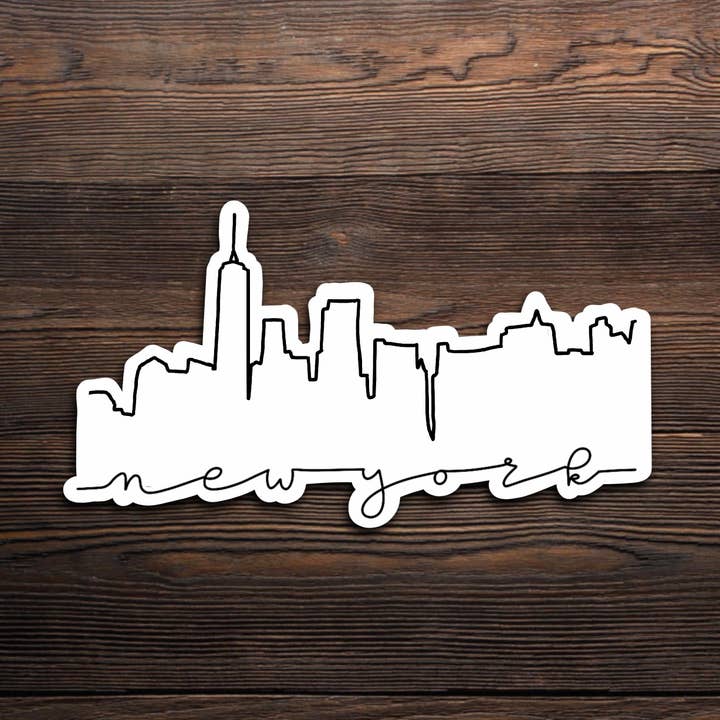 Eenvoudige Skyline sticker van New York voor wholesale door Basically Life