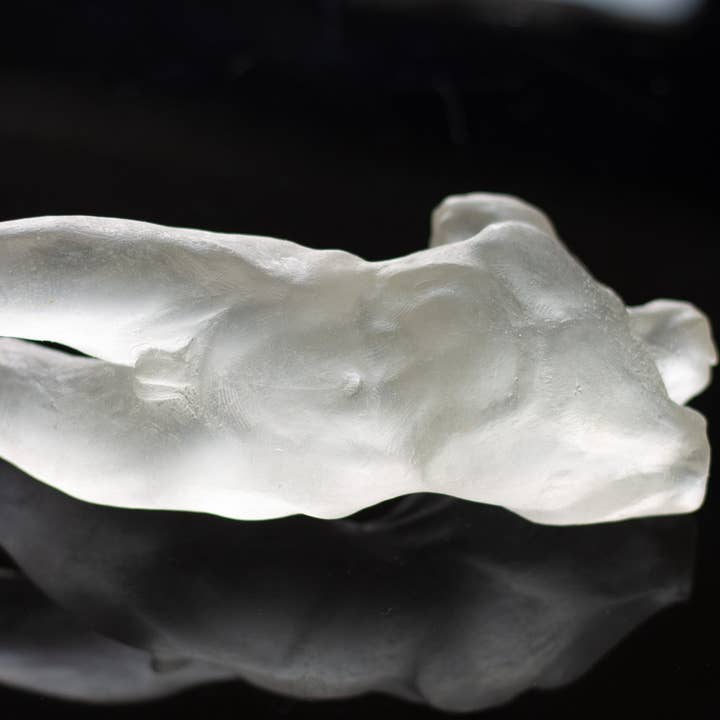 dellsculpture - Vente Sculpture - SCULPTURE DE TORSE MASCULIN - Résine Transparente2