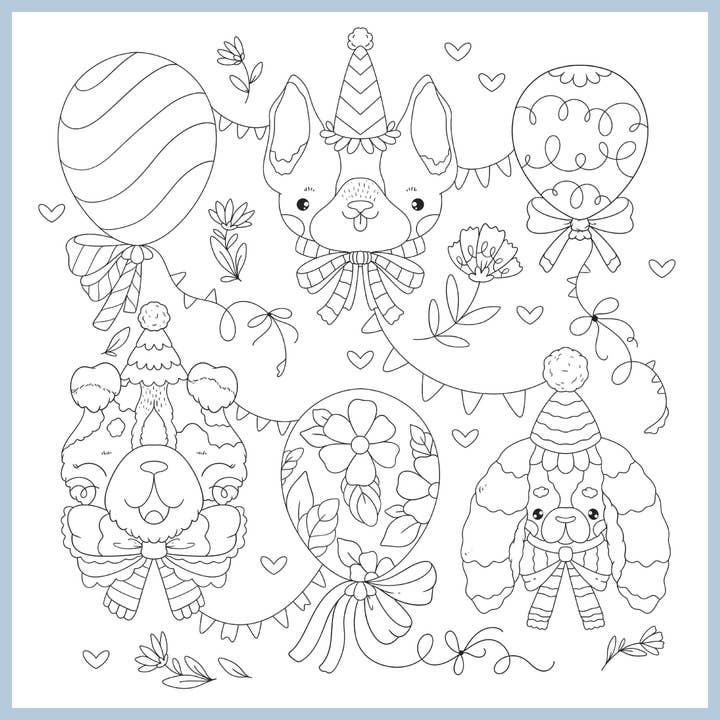 Mixed Media Resources LLC - Wholesale Coloring & Activity Book - Adult - So Many Cute Animals! Sweet & Whimsical Scenes to Color6