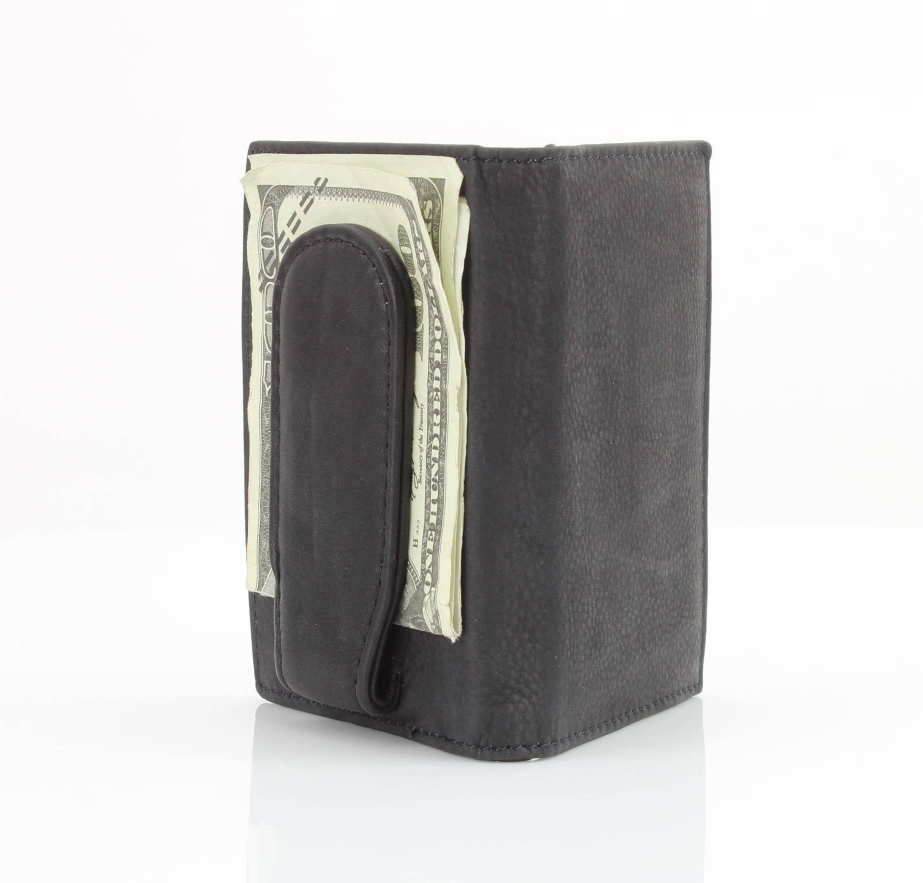 Leather Impressions Inc - Wholesale Money Clip - Unisex - American Bison Oil Pull Up Magnetic Money Clip Card Case 1571
