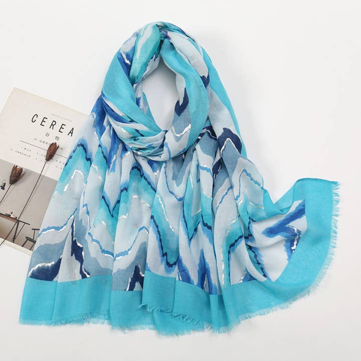 Funkyrel® Atzbranding Limited – wholesale Scarf – Women's – Scarvii - Color-Blocked Shawl Scarf with Tassels - Stylish & Versatile3