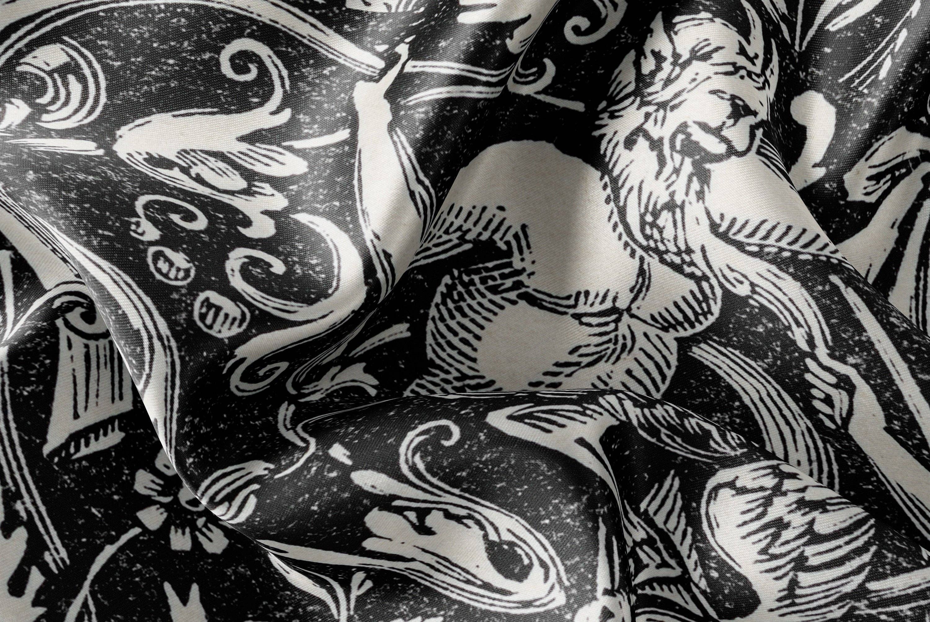 Ebon et Noir LLC - Wholesale Scarf - Women's - Satyr Dance, Luxurious Long Scarf/Boho Head Wrap, Made to Order, Handmade and Cruelty Free1