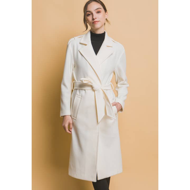 Tie Front Trench Coat for wholesale by Apolline