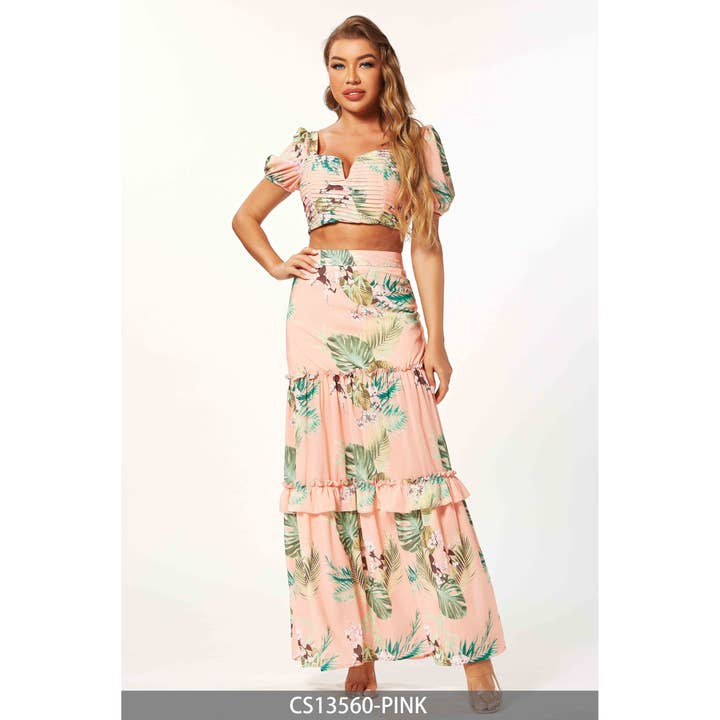 Top And Maxi Skirt Set for wholesale by Chicways