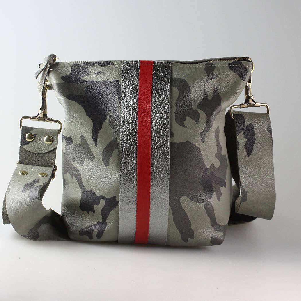 Zina Kao Exclusives - Vente Sac à bandoulière – femme - Le sac à bandoulière Graham : camouflage et tissu doux4