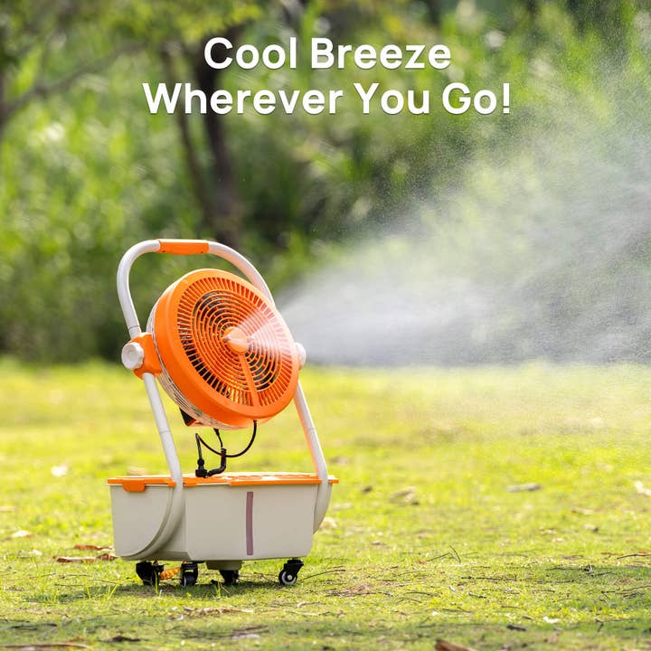 TURBRO - Wholesale Small/Handheld Appliance - AirSupply MS12 Portable Mist Fan with 19,200mAh Battery3